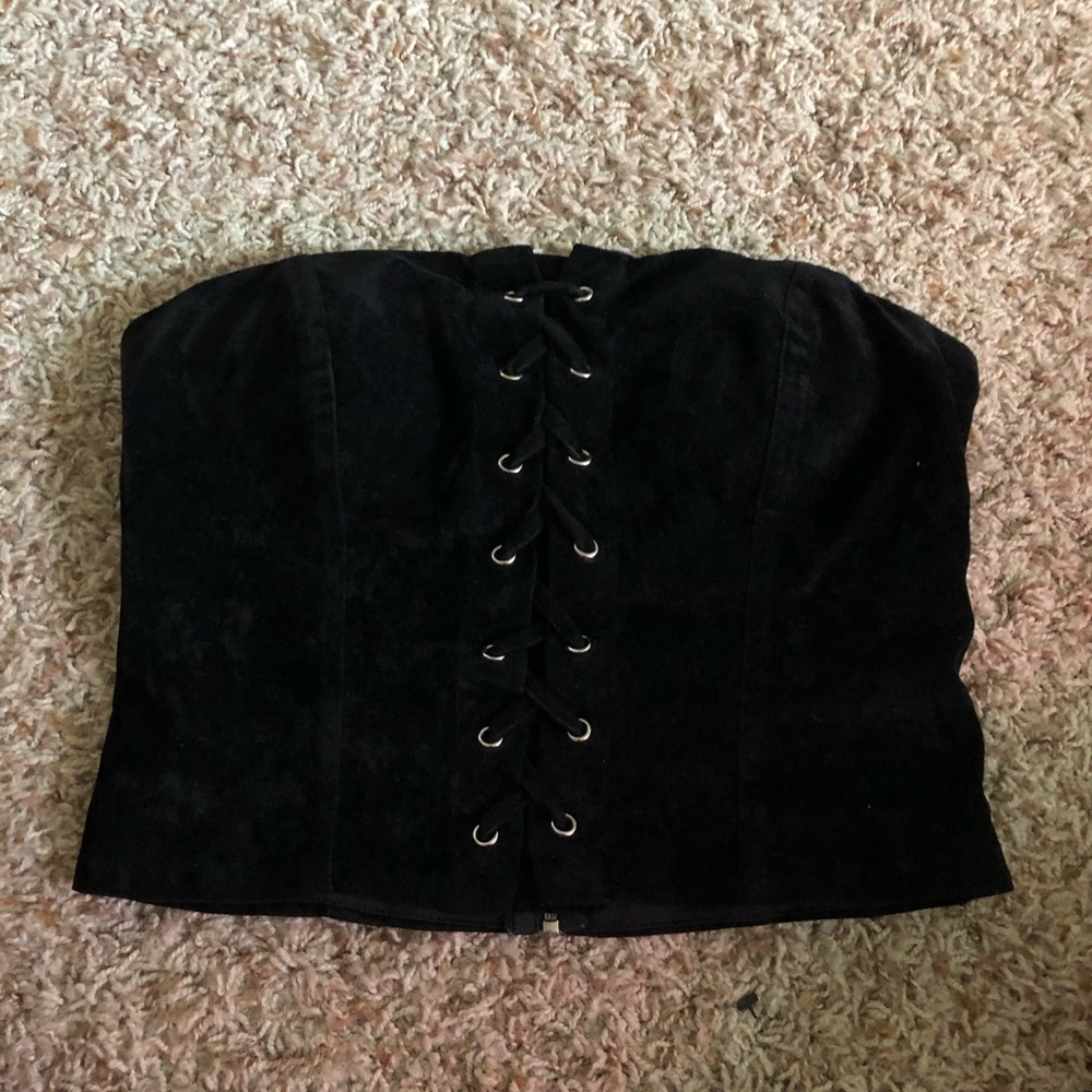 Lace up tube top